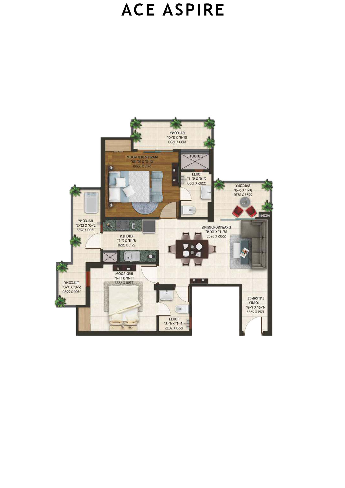 Ace Aspire Tower F Unit 1 Floor Plan