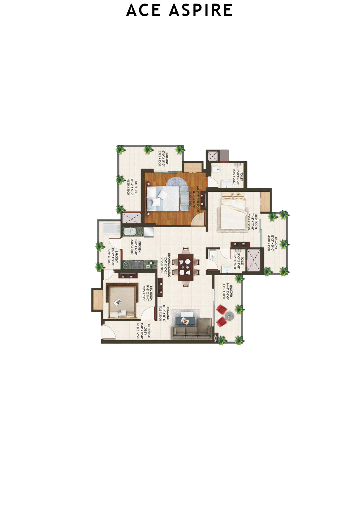 Ace Aspire Tower H Unit 1 Floor Plan