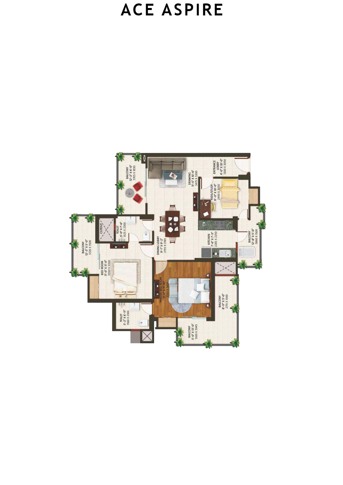 Ace Aspire Tower H Unit 3 Floor Plan