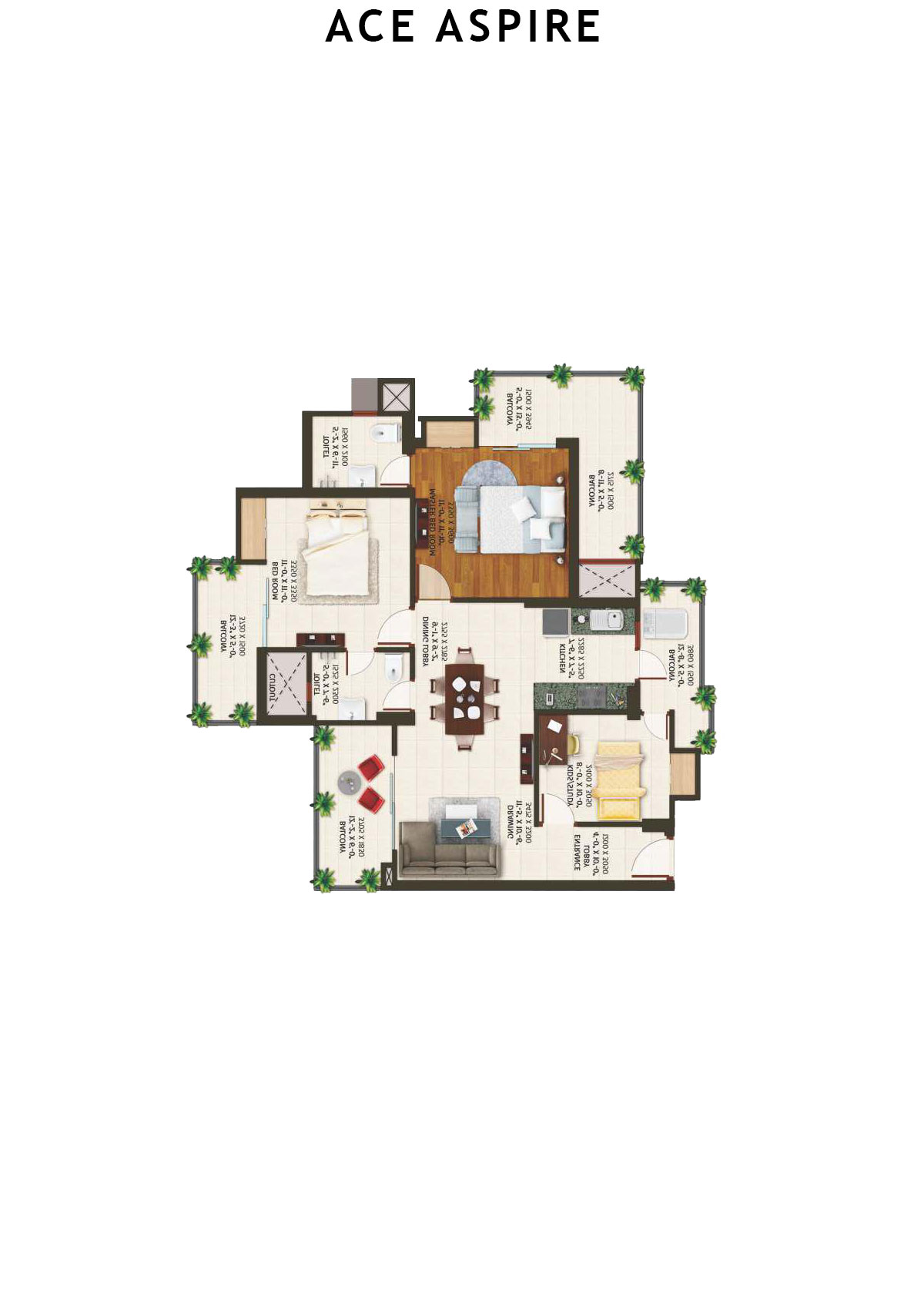 Ace Aspire Tower H Unit 4 Floor Plan