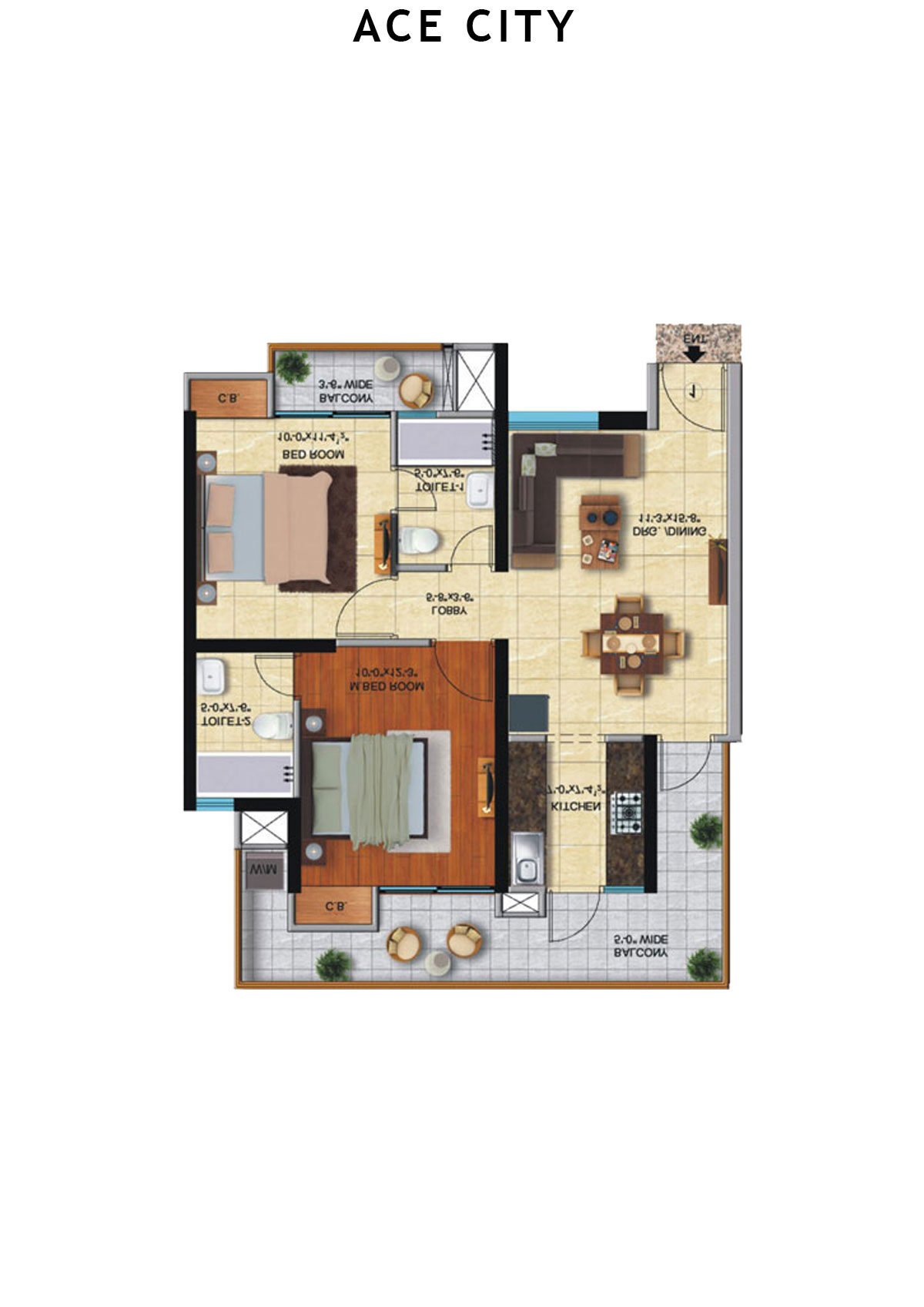 Ace City Tower C Unit 10 Floor Plan