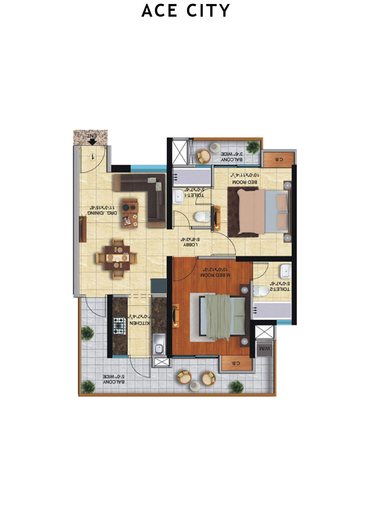 Ace City Tower C Unit 8 Floor Plan