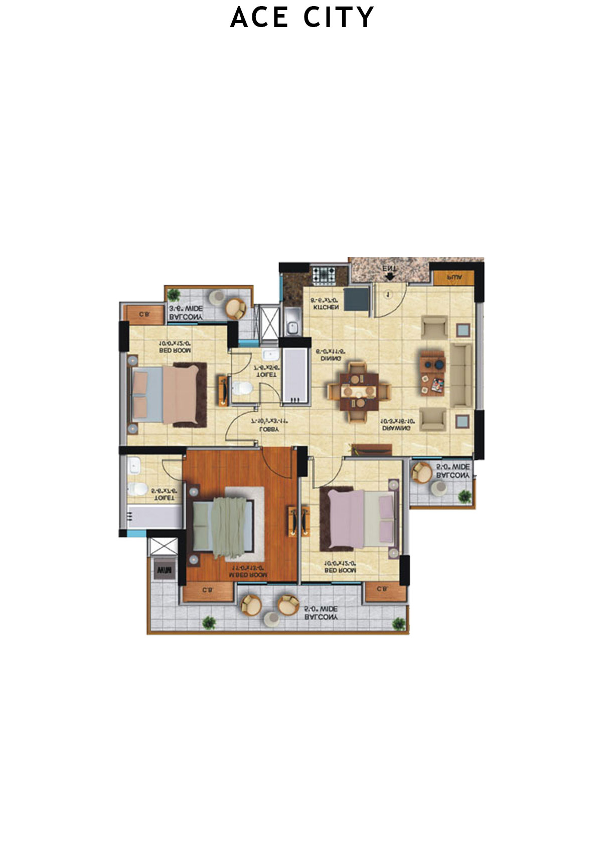 Ace City Tower G Unit 10 Floor Plan