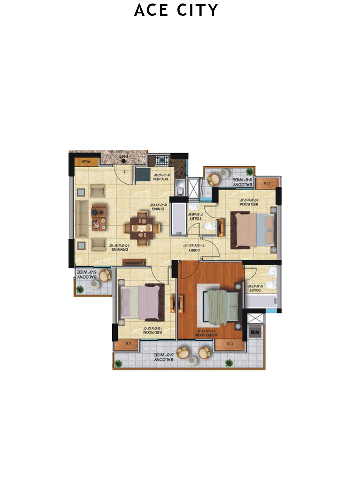 Ace City Tower G Unit 8 Floor Plan
