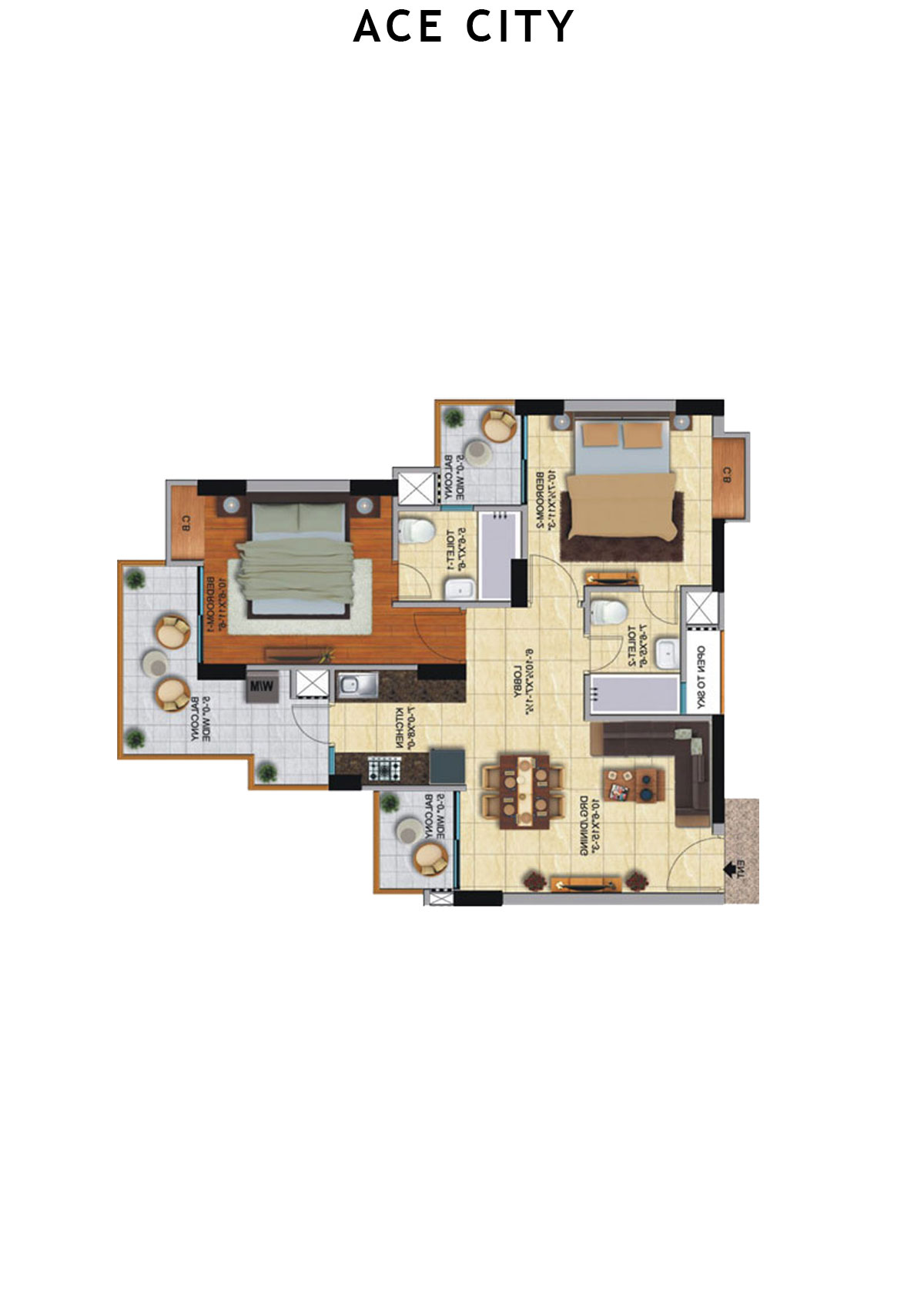 Ace City Tower I Unit 2 Floor Plan