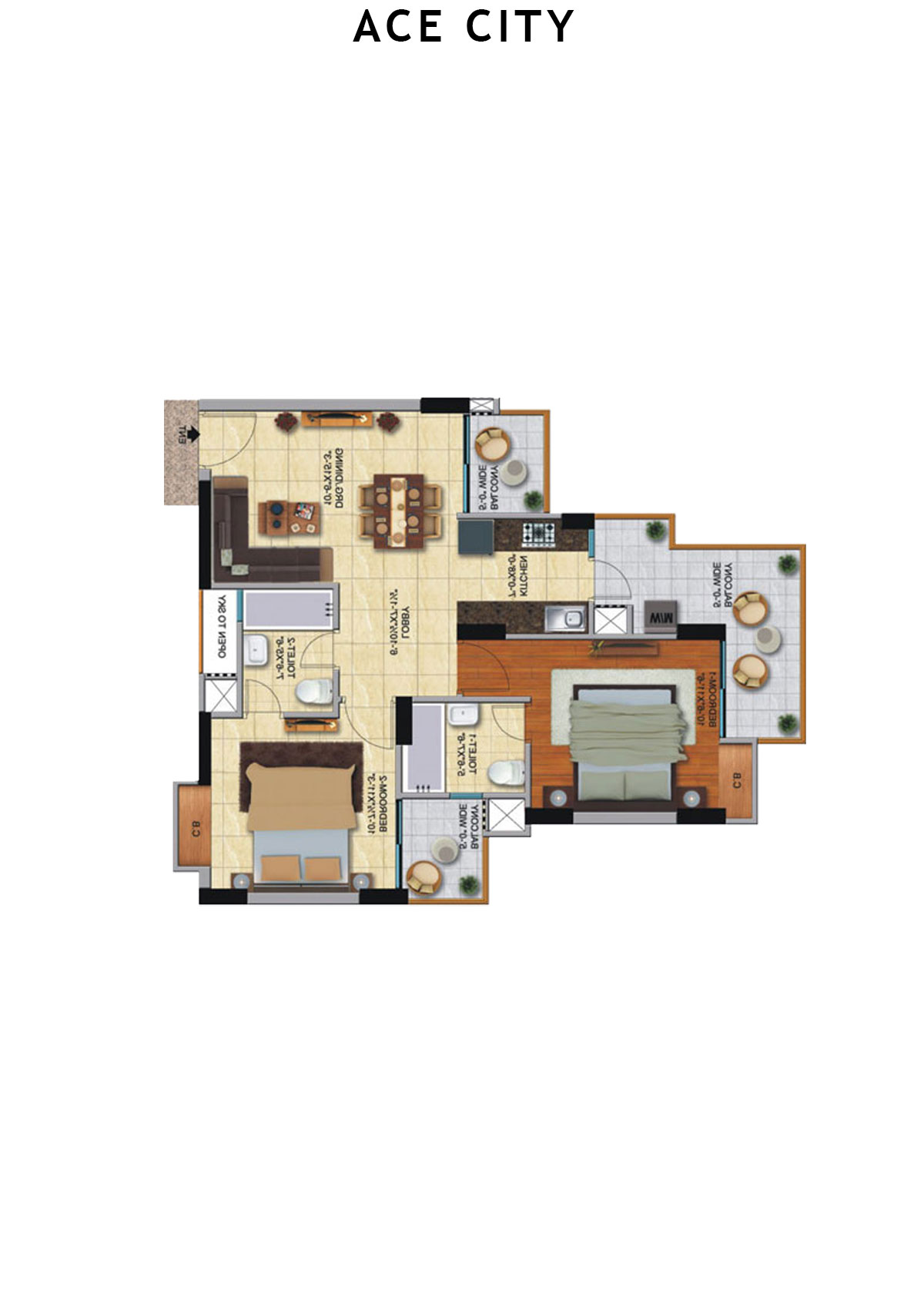 Ace City Tower I Unit 3 Floor Plan