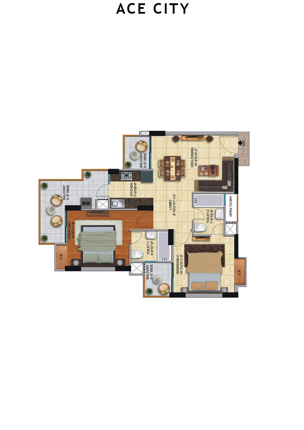 Ace City Tower I Unit 8 Floor Plan