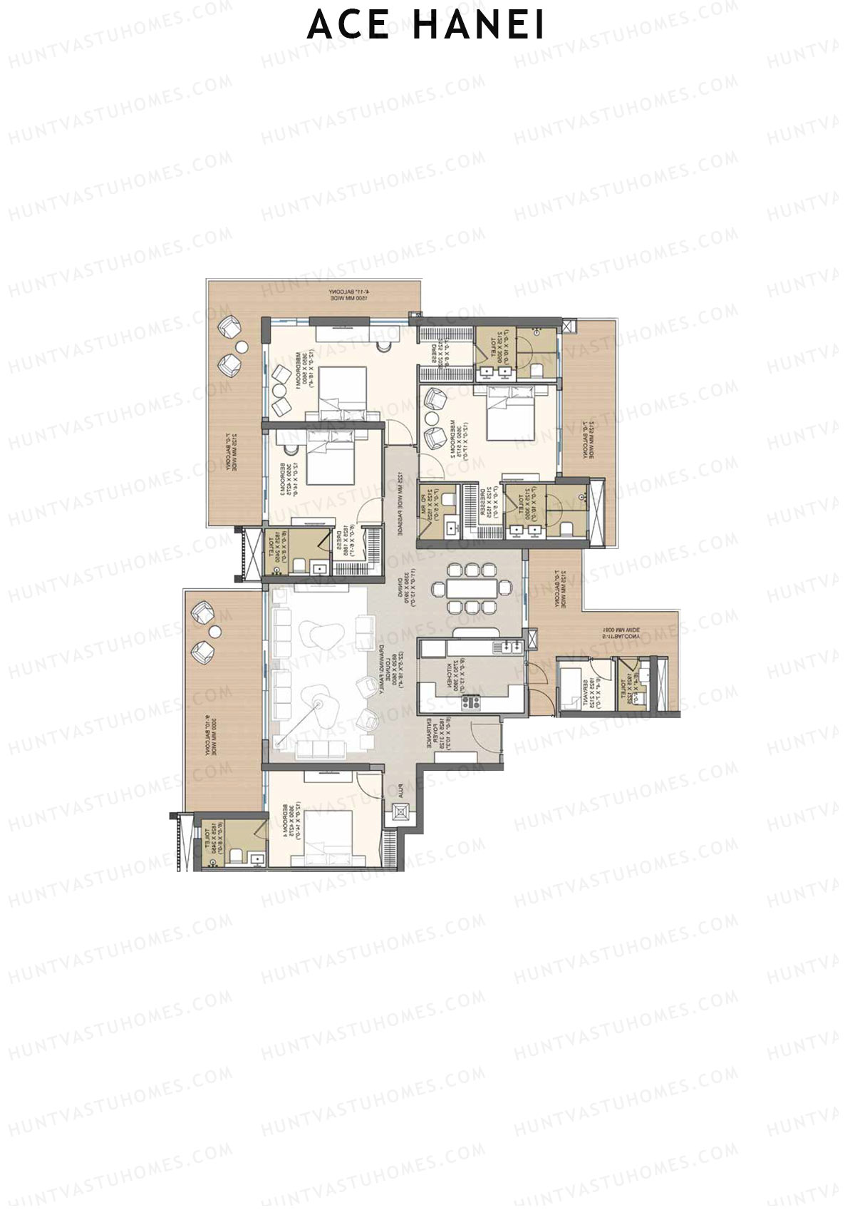 Ace Hanei Tower 1 Unit 1 Floor Plan