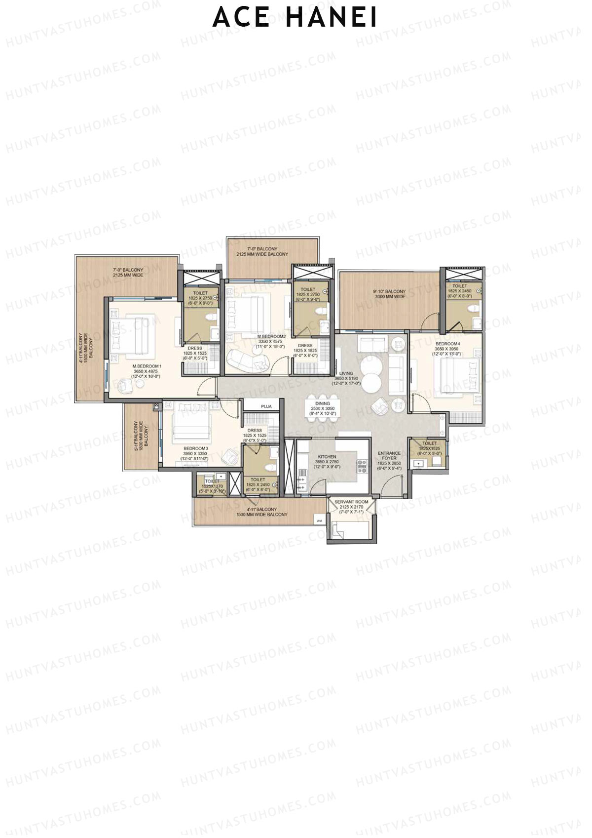 Ace Hanei Tower 2 Unit 4 Floor Plan
