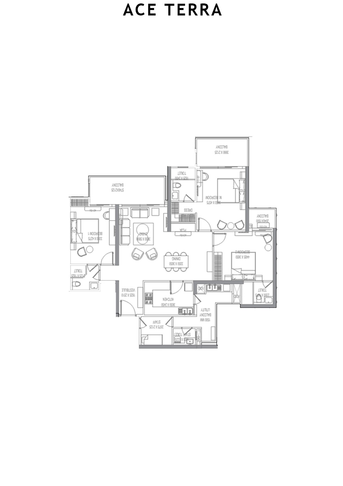 Ace Terra Tower B1 Unit 2 Floor Plan