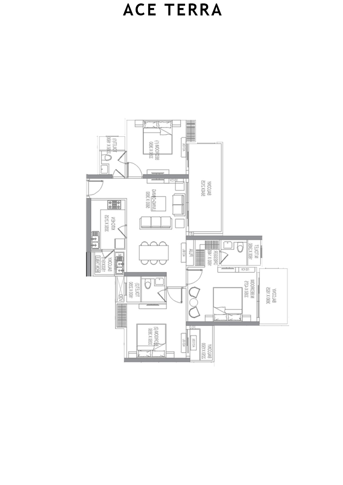 Ace Terra Tower C1 Unit 2 Floor Plan