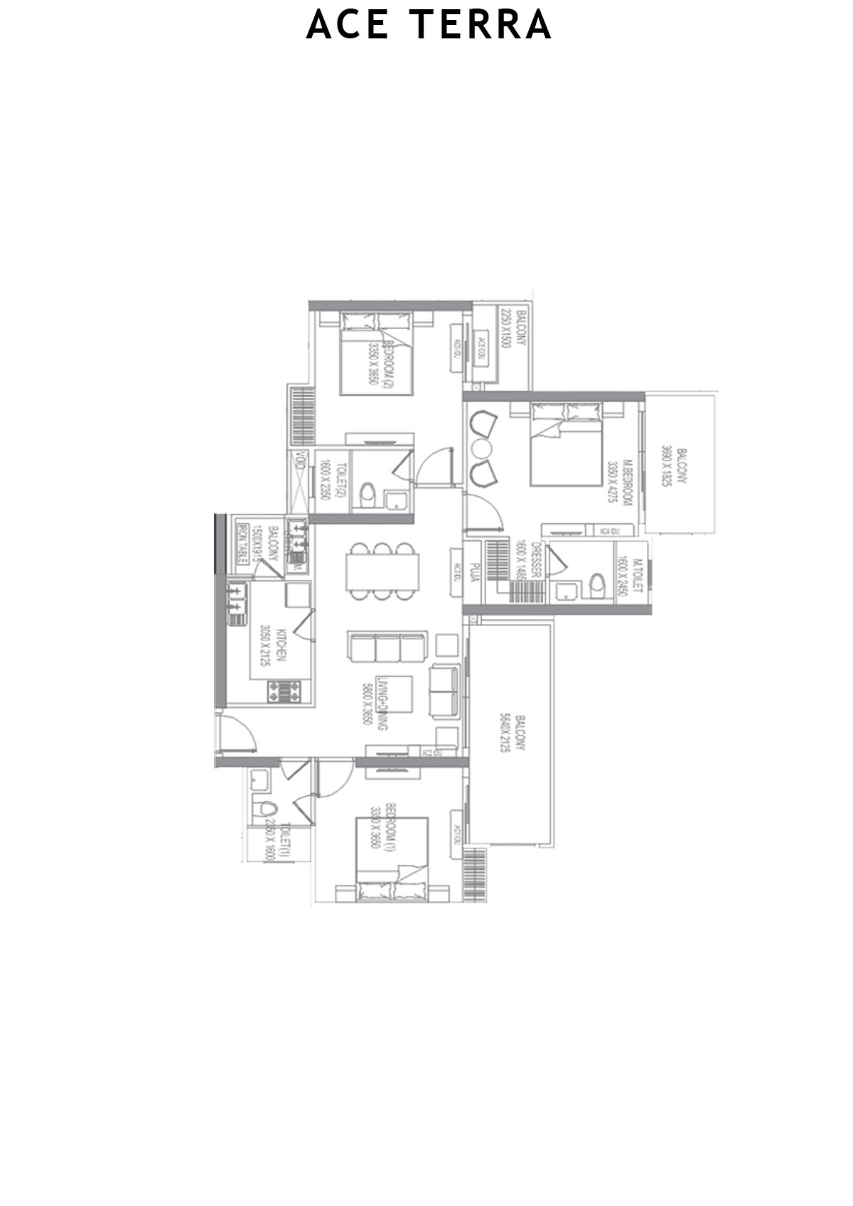 Ace Terra Tower C2 Unit 1 Floor Plan