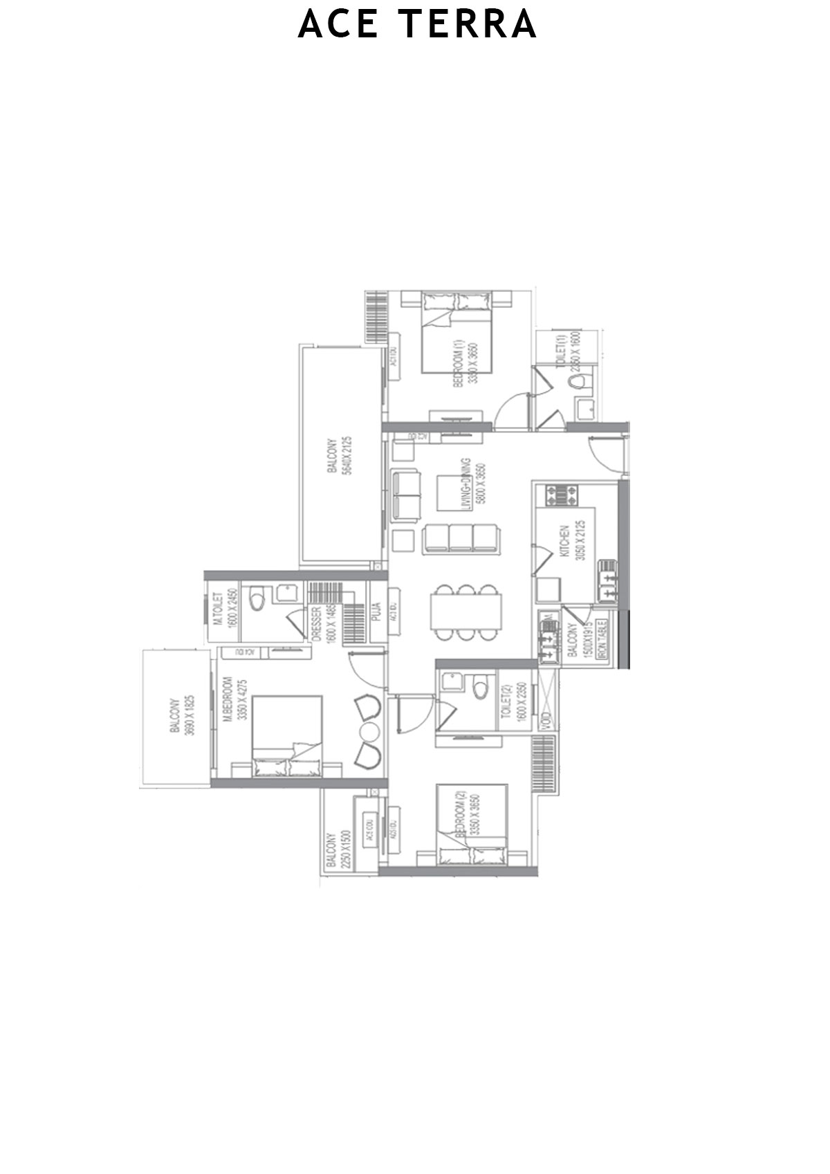 Ace Terra Tower C6 Unit 1 Floor Plan