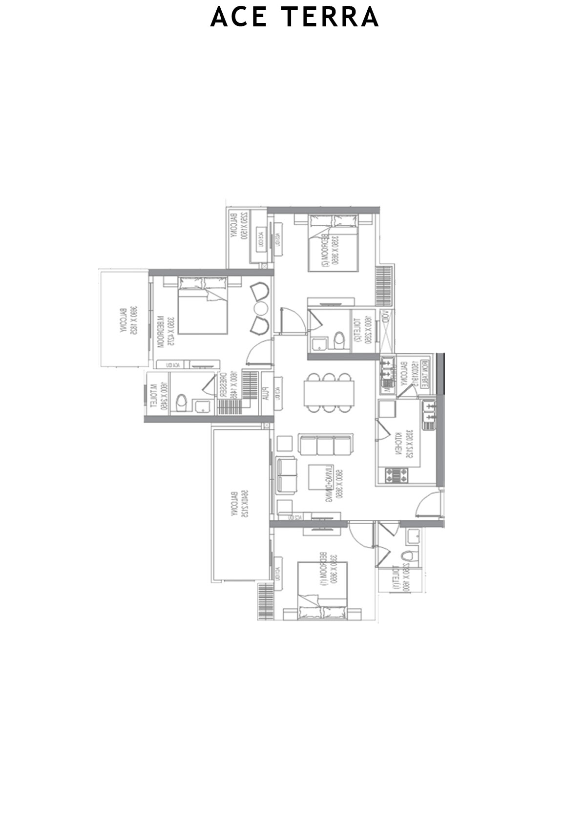 Ace Terra Tower C6 Unit 2 Floor Plan