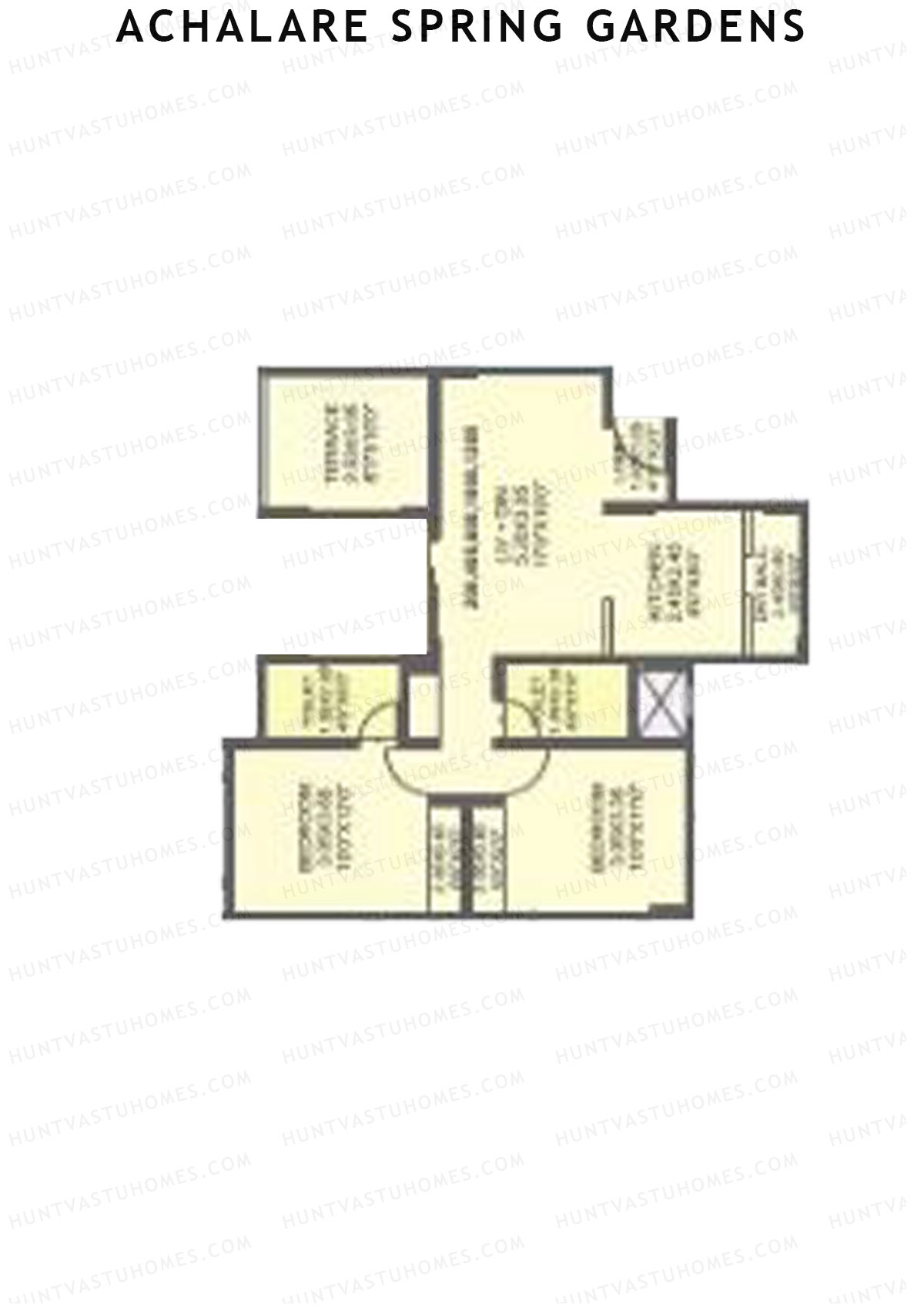 Achalare Spring Gardens Tower A Unit 1 Floor Plan