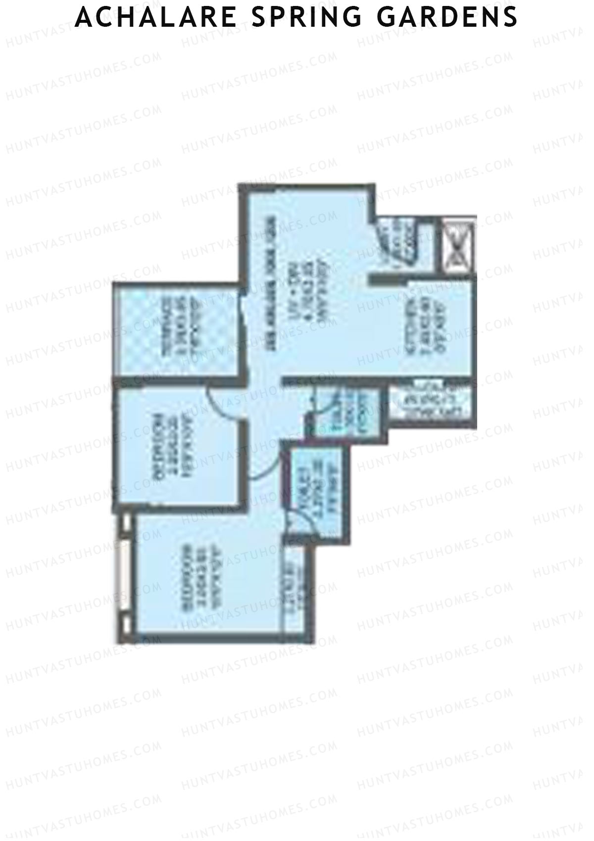 Achalare Spring Gardens Tower A Unit 3 Floor Plan