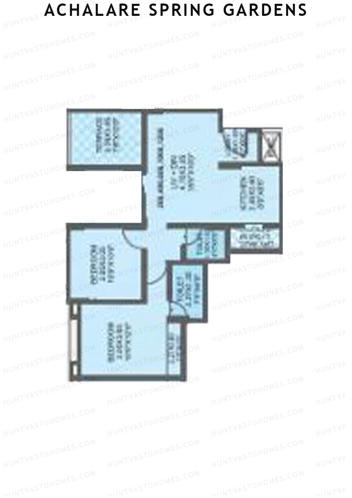 Achalare Spring Gardens Tower A Unit 3 Floor Plan