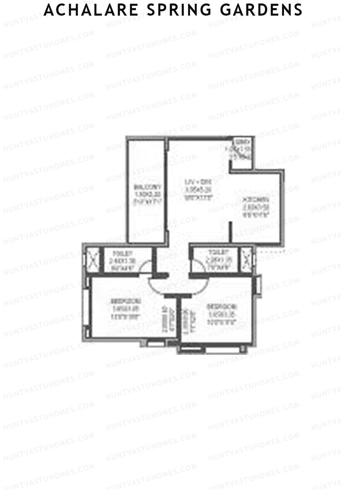 Achalare Spring Gardens Tower B Unit 1 Floor Plan