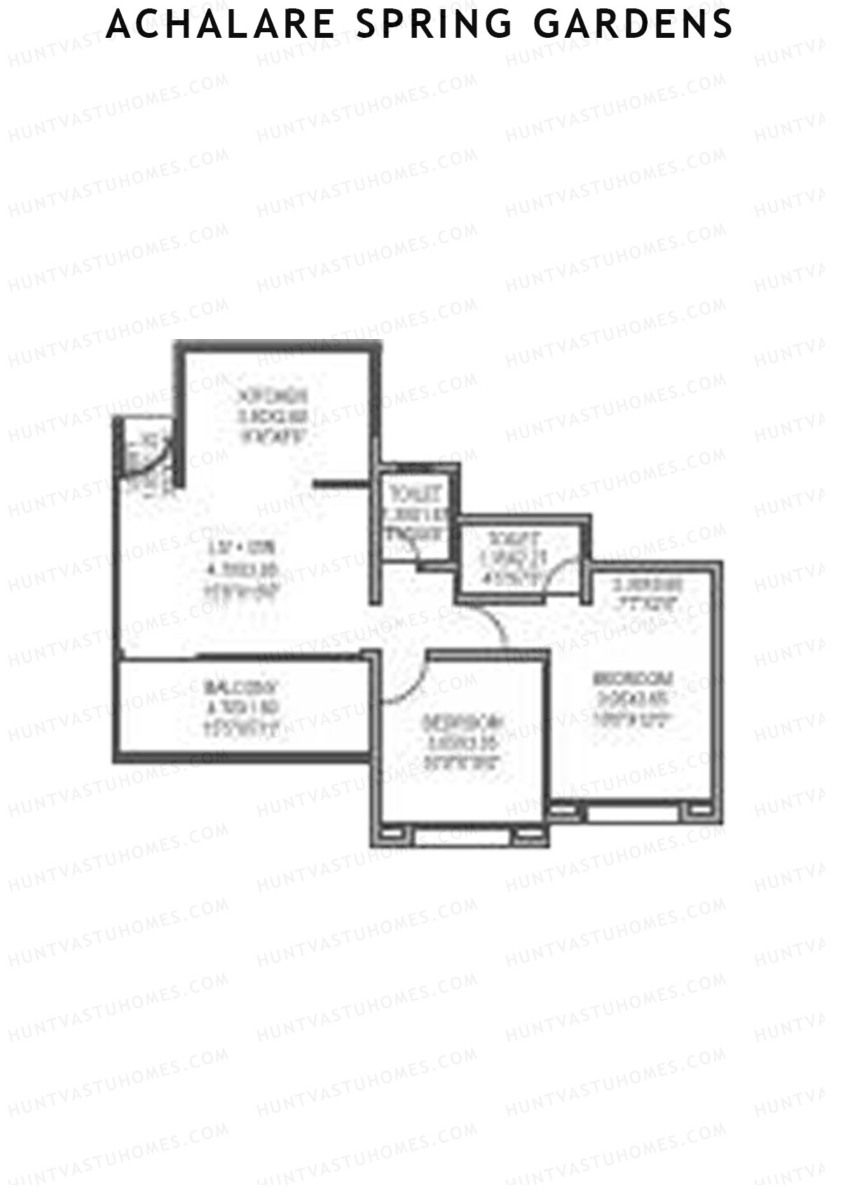Achalare Spring Gardens Tower B Unit 2 Floor Plan