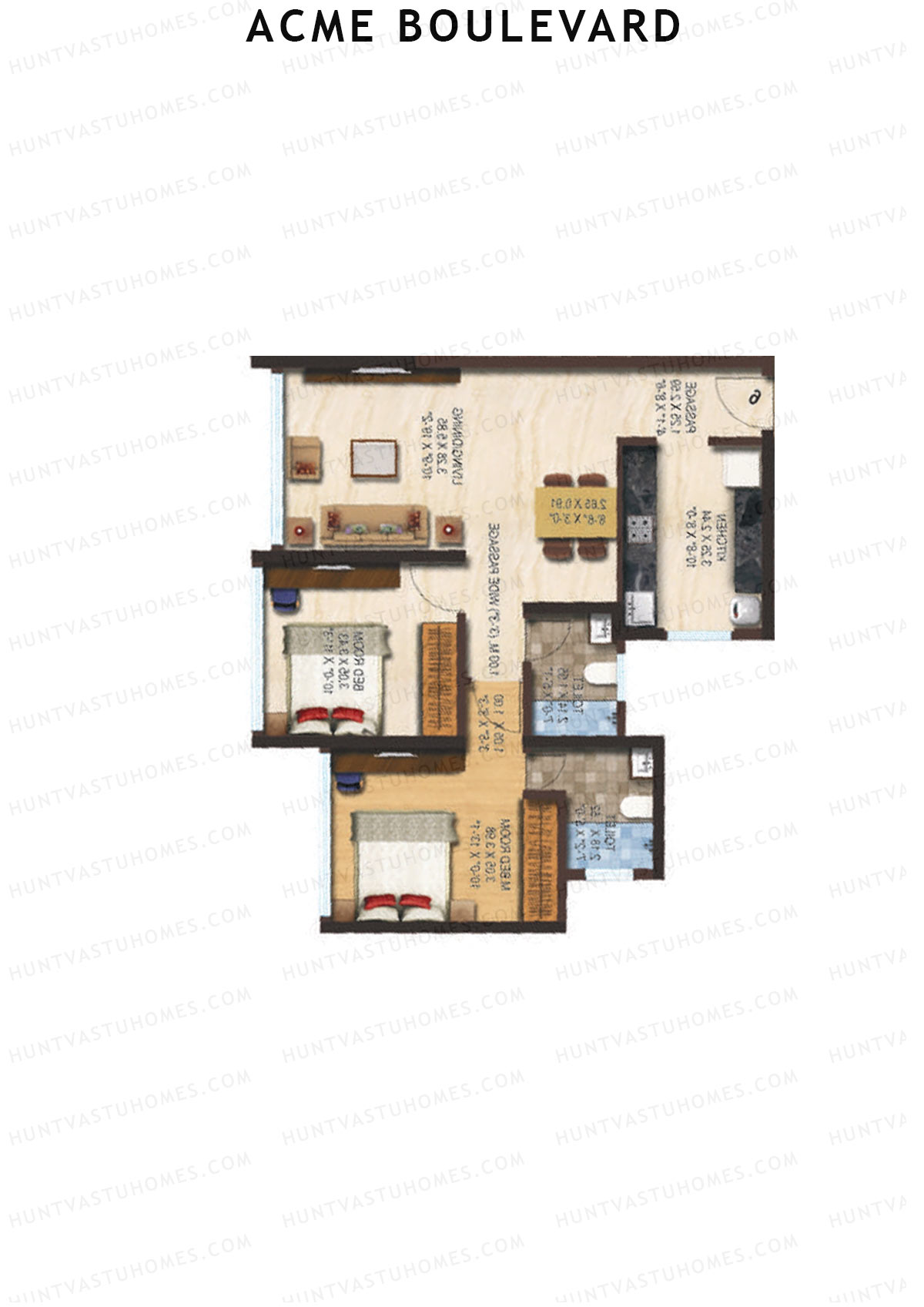 Acme Boulevard Tower 4 Unit 1 Floor Plan