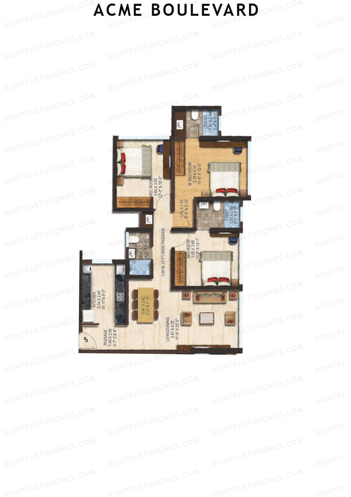 Acme Boulevard Tower 4 Unit 5 Floor Plan