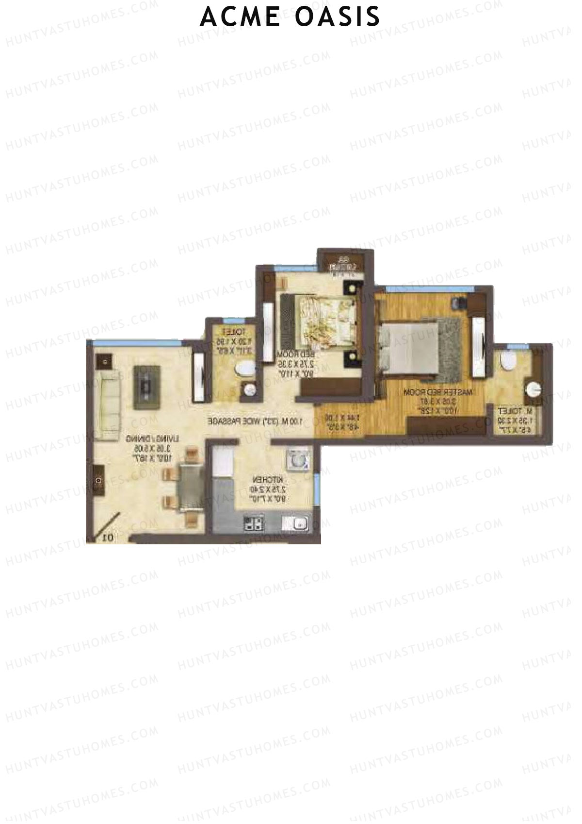 Acme Oasis Tower 1 Unit 2 Floor Plan