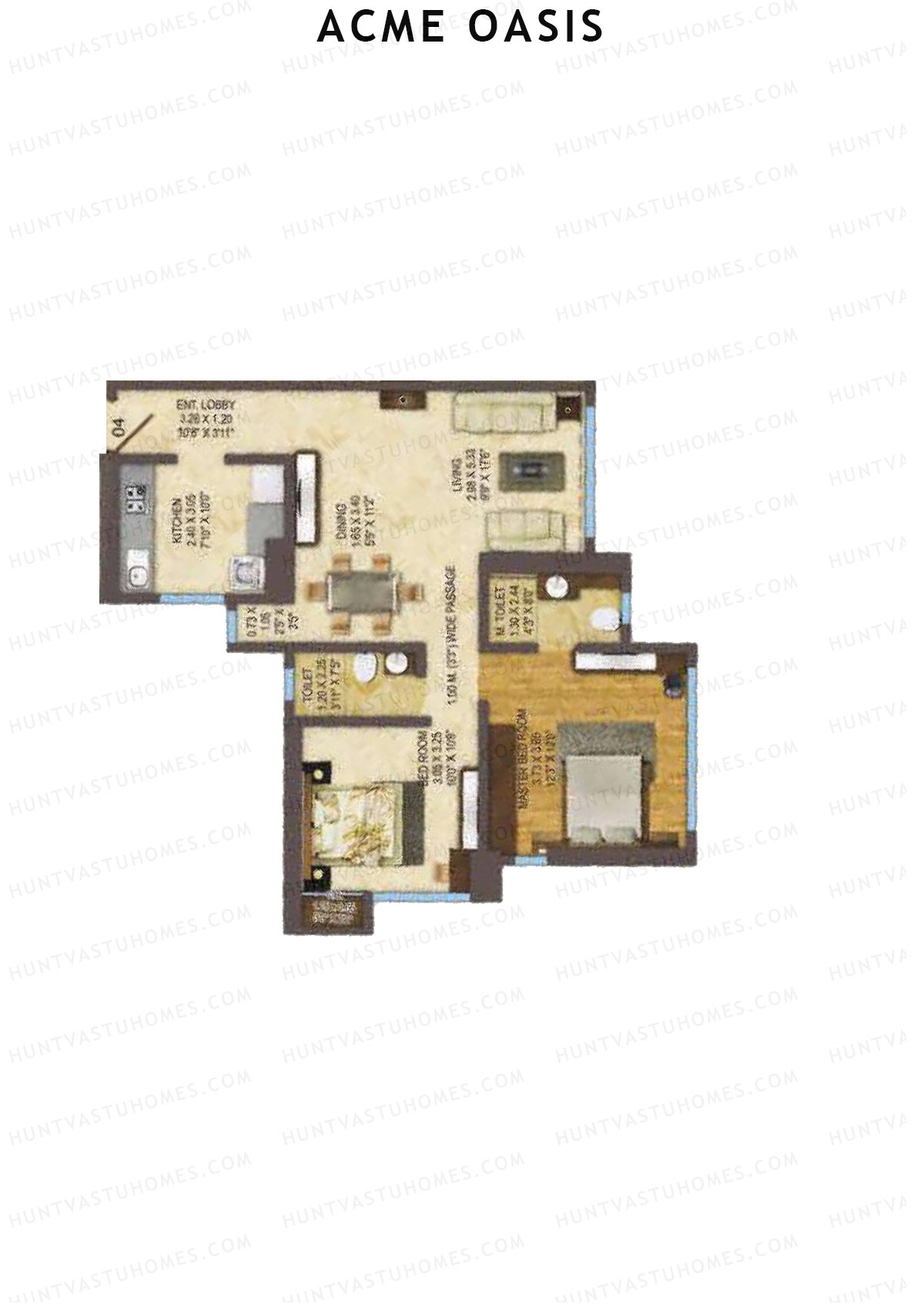 Acme Oasis Tower 1 Unit 4 Floor Plan
