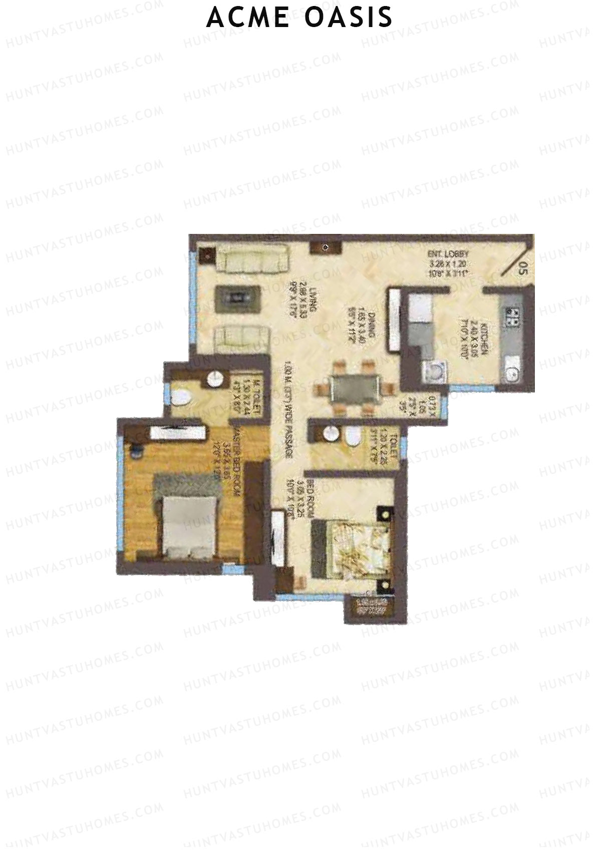 Acme Oasis Tower 2 Unit 5 Floor Plan