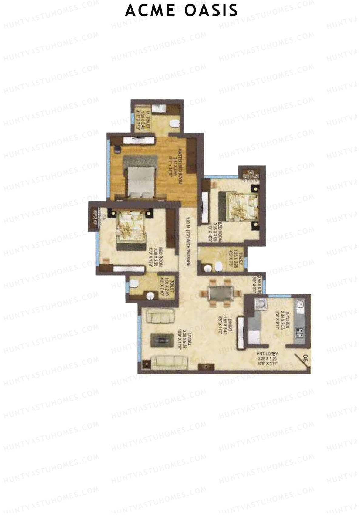 Acme Oasis Tower 2 Unit 6 Floor Plan