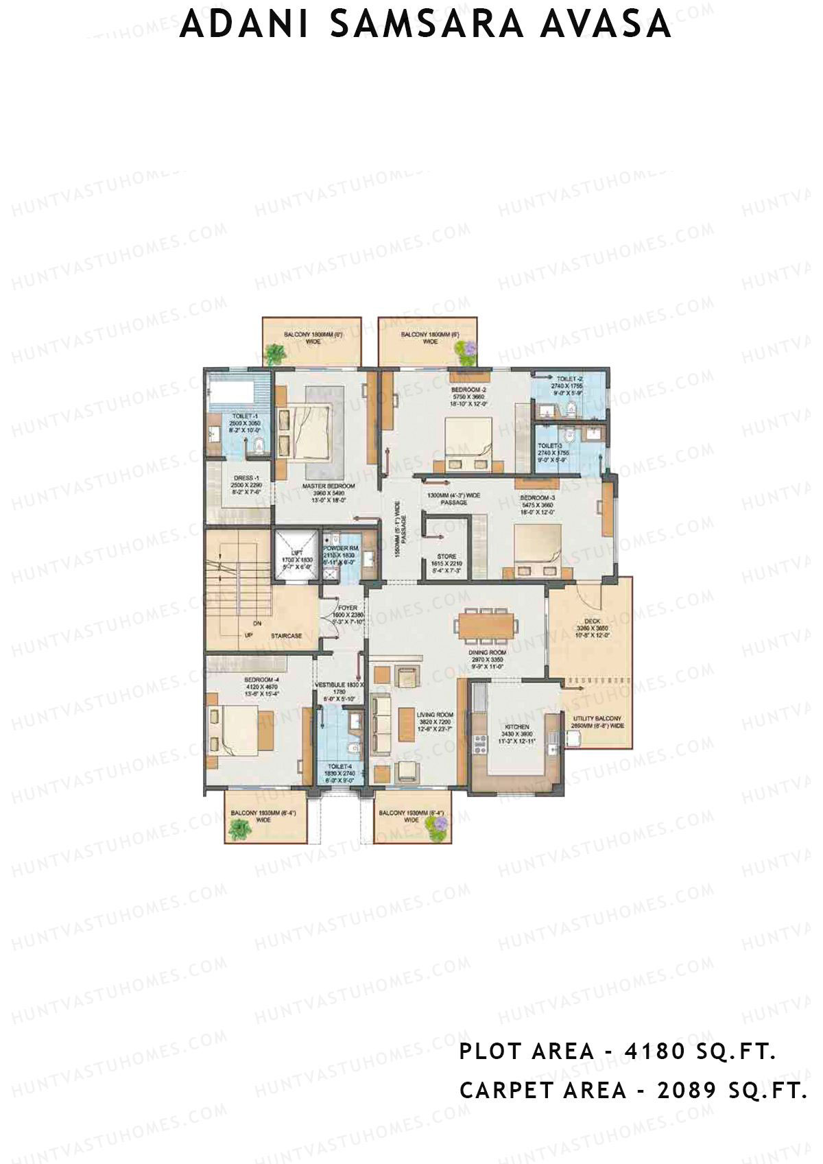 Adani Samsara Avasa L21 Unit L21 (Type 7) Floor Plan