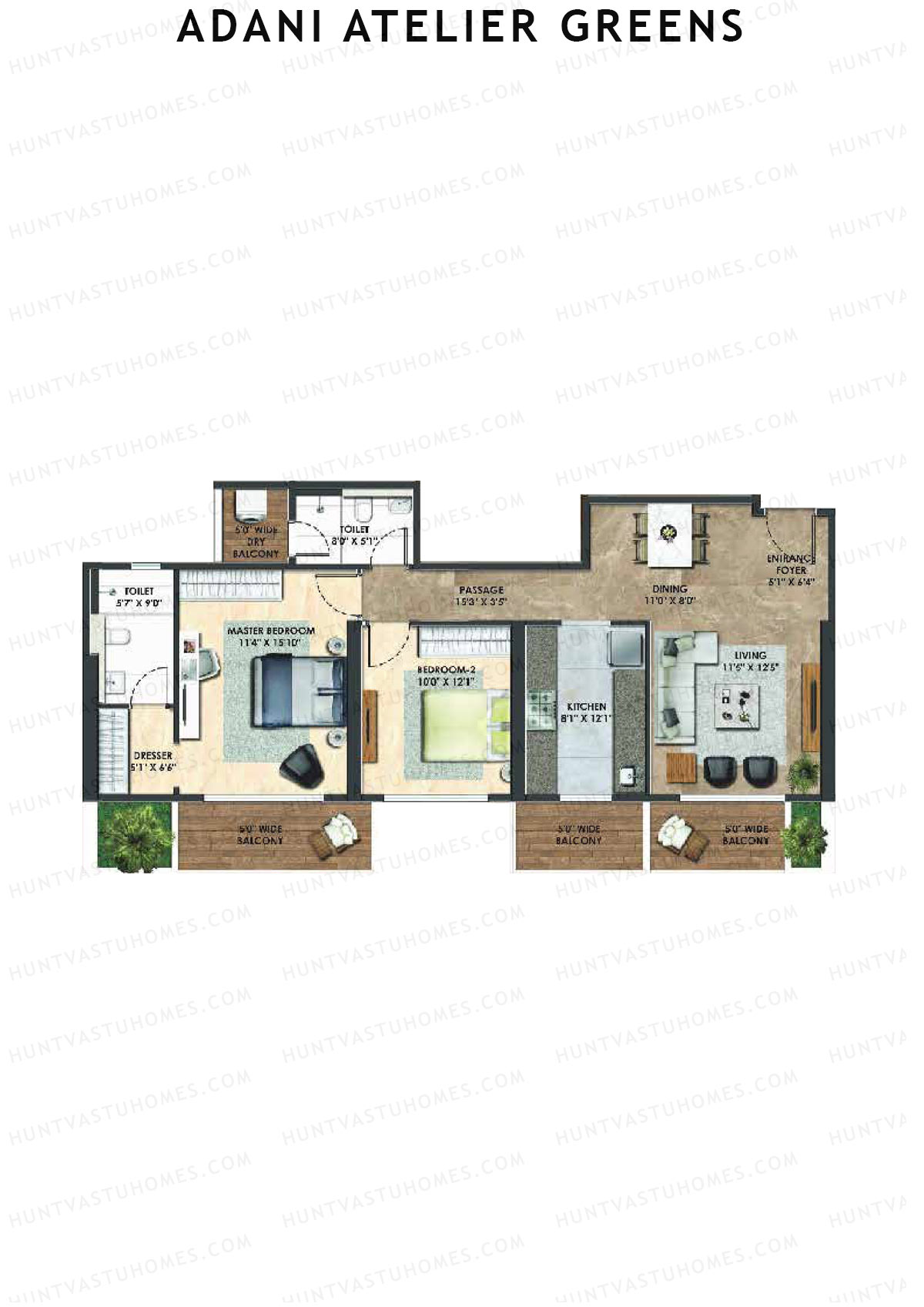 Adani Atelier Greens Tower A1 Unit 1 Floor Plan