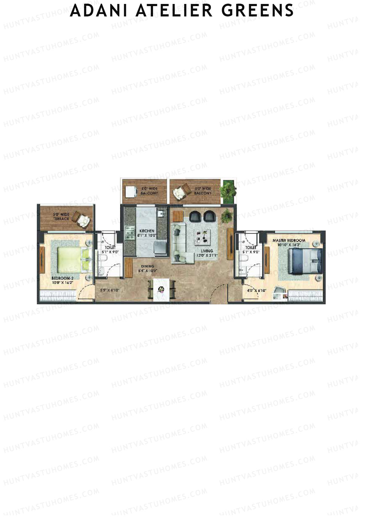 Adani Atelier Greens Tower A1 Unit 3 Floor Plan
