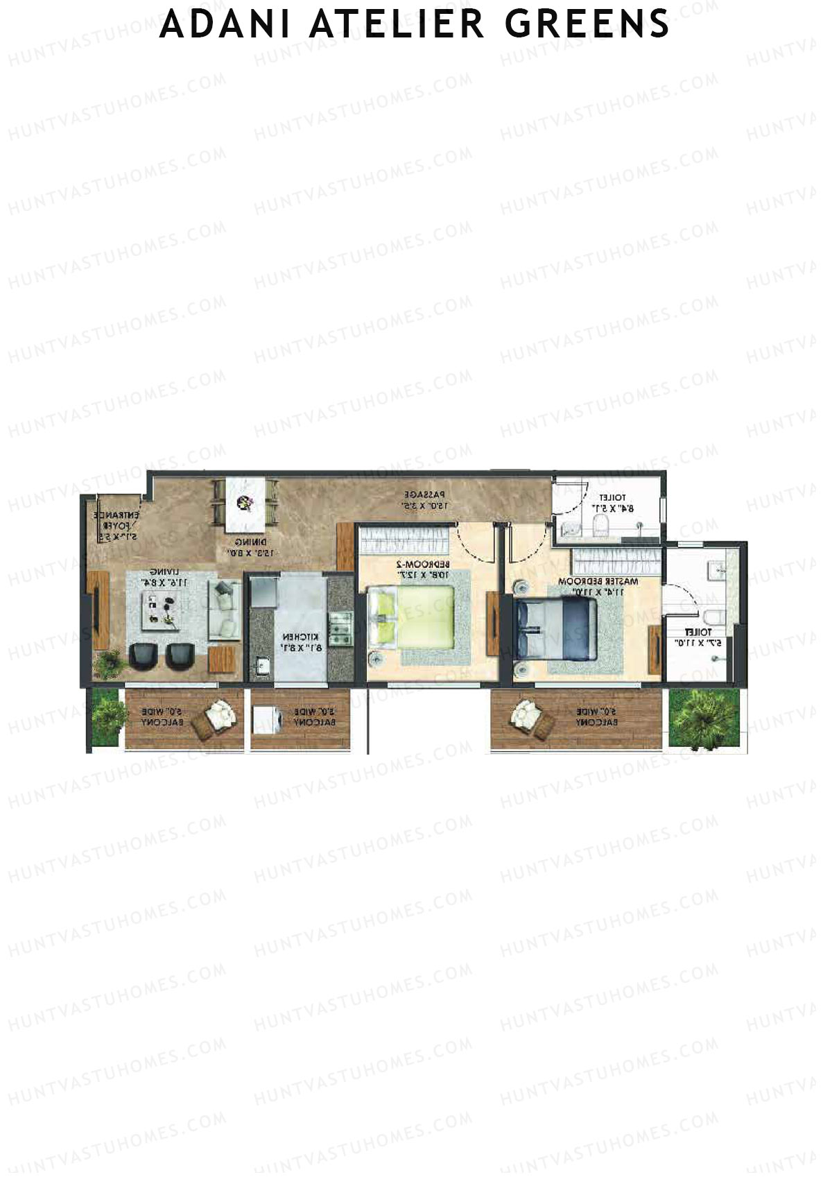 Adani Atelier Greens Tower A1 Unit 4 Floor Plan