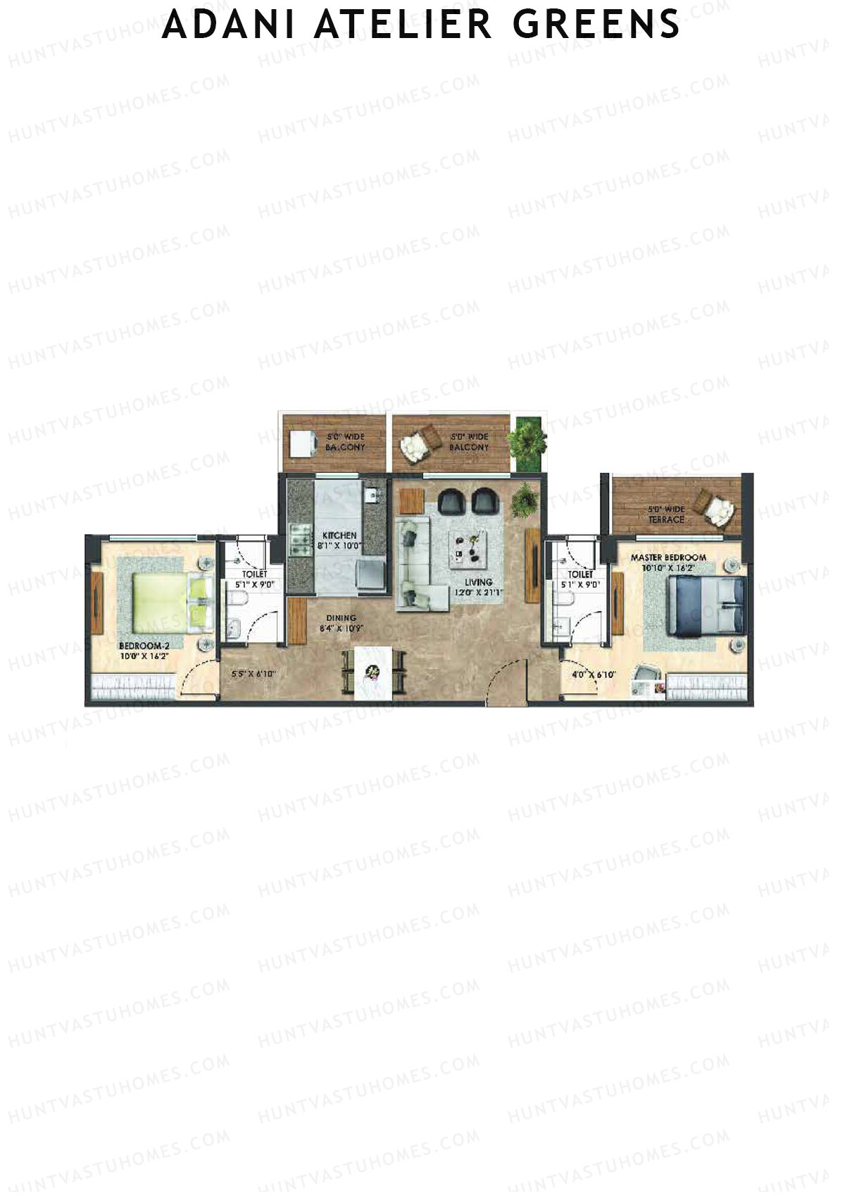 Adani Atelier Greens Tower A2 Unit 3 Floor Plan