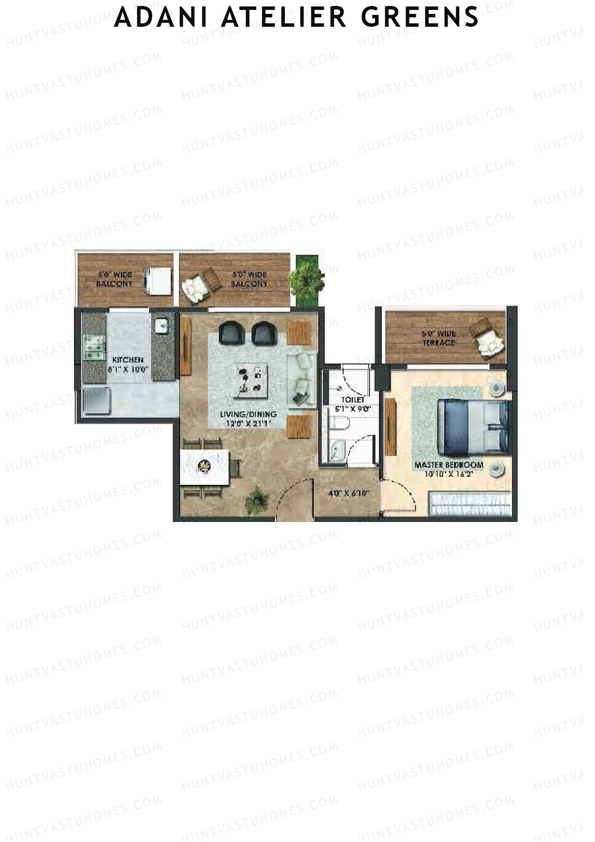 Adani Atelier Greens Tower A3 Unit 3 Floor Plan