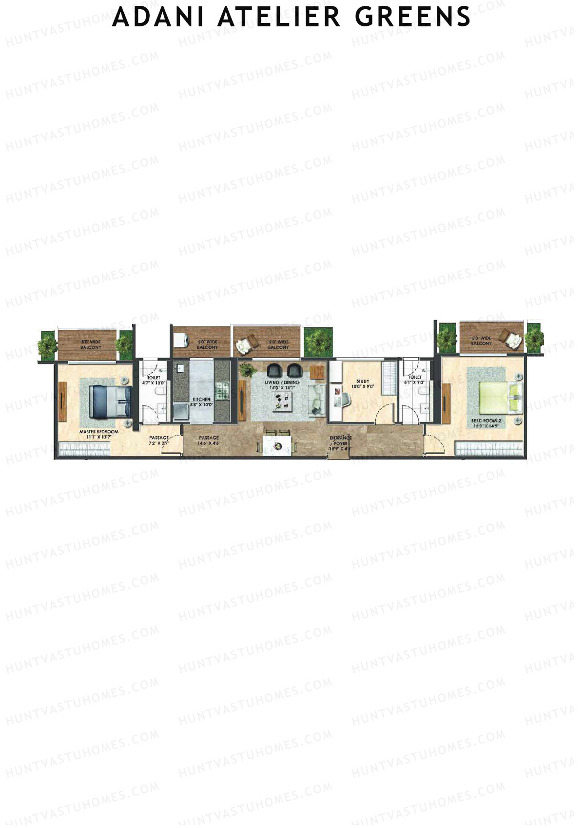 Adani Atelier Greens Tower B1 Unit 2 Floor Plan