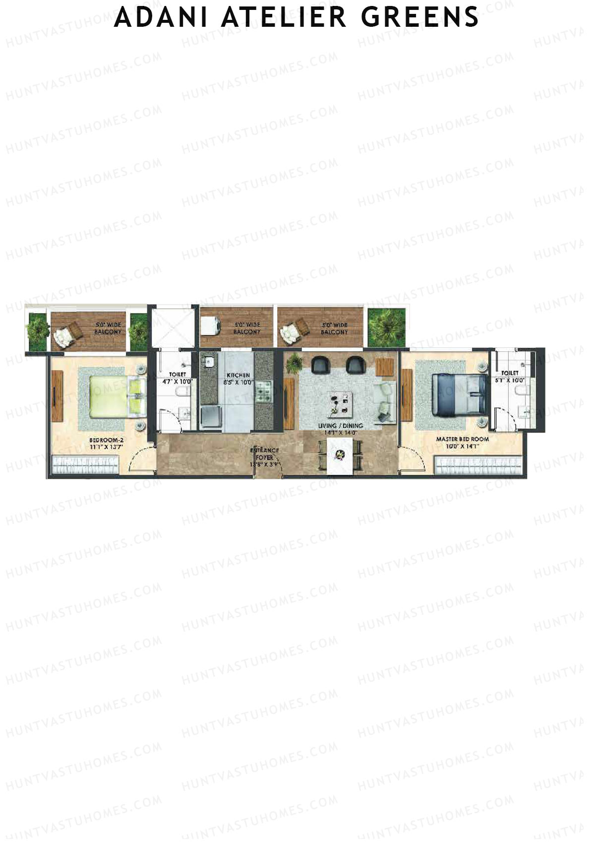 Adani Atelier Greens Tower B1 Unit 2 Floor Plan