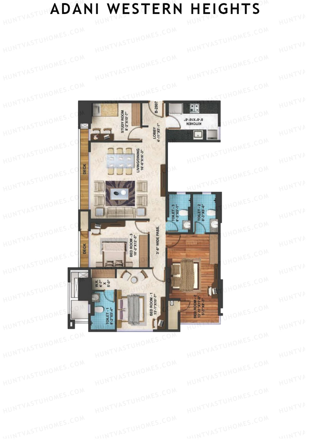 Adani Western Heights Wing B Unit 7 Floor Plan