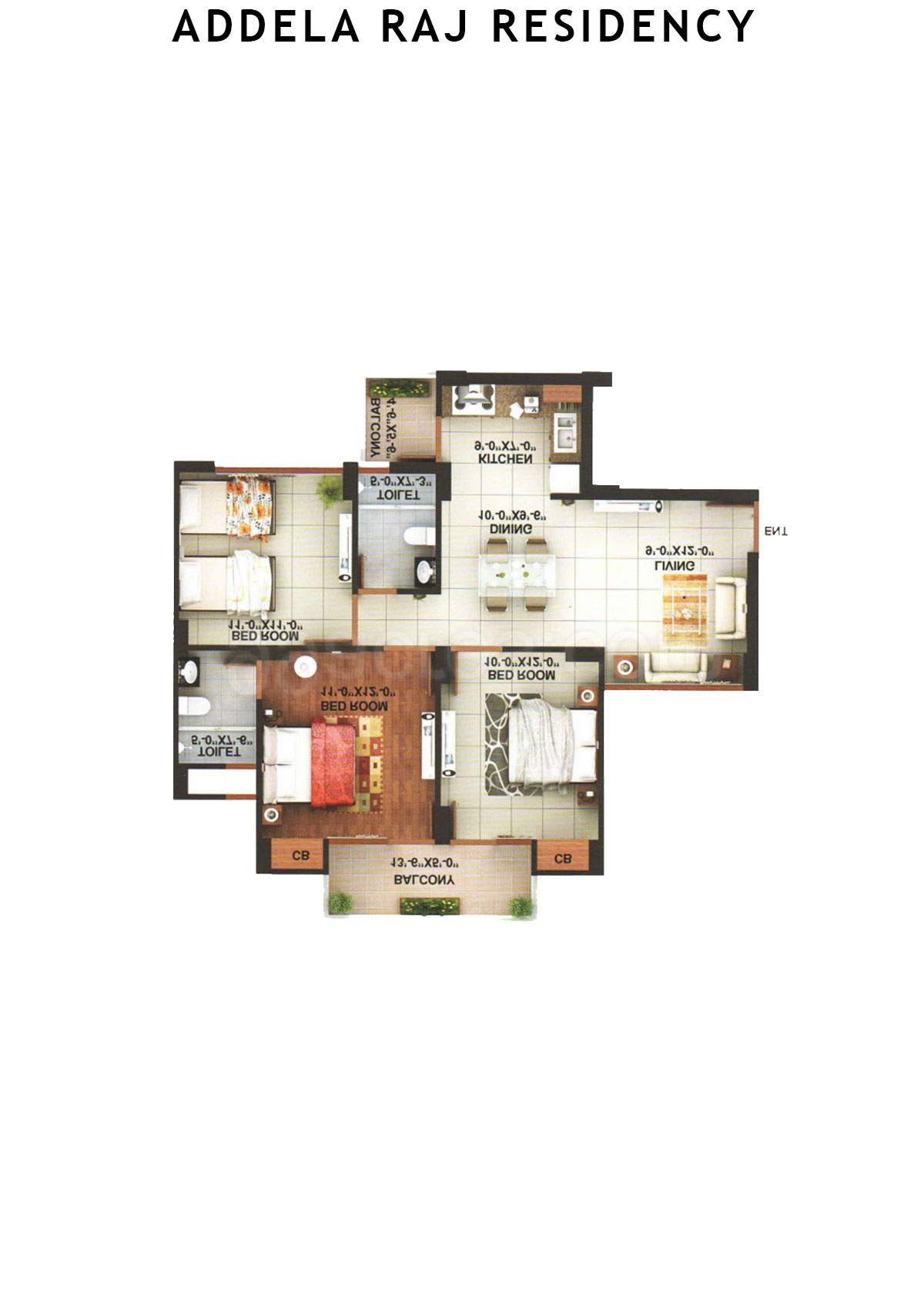 Addela Raj Residency Tower C Unit 4 Floor Plan