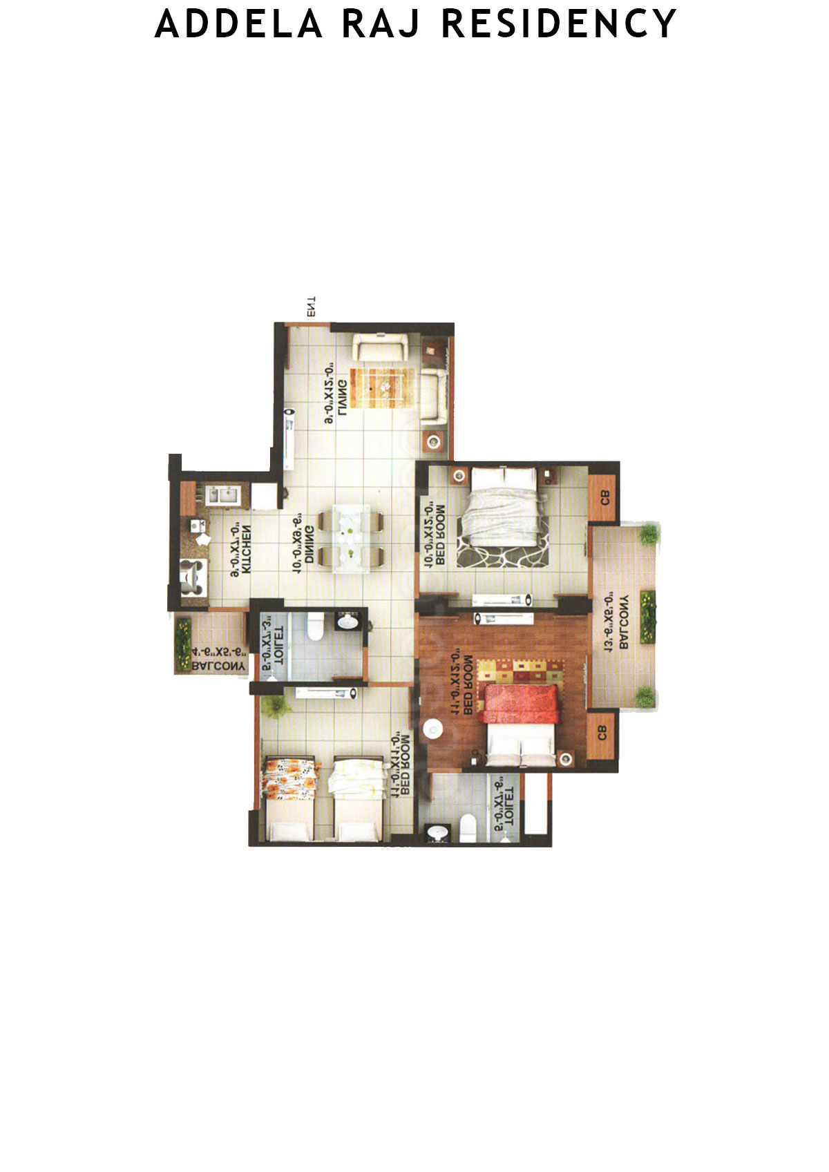Addela Raj Residency Tower G Unit 2 Floor Plan