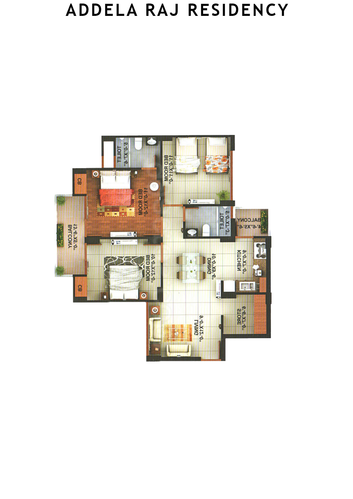 Addela Raj Residency Tower G Unit 4 Floor Plan