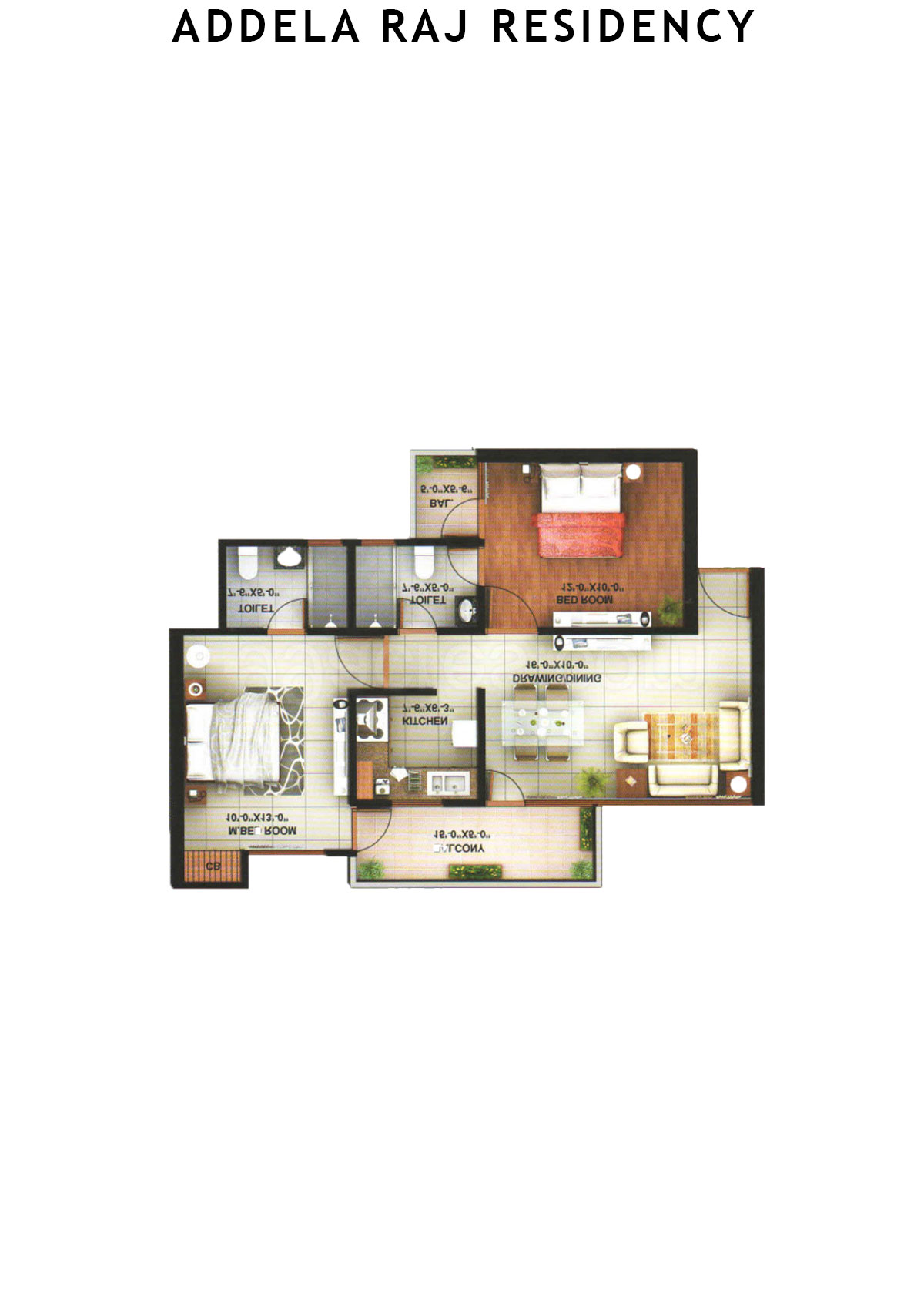 Addela Raj Residency Tower M Unit 4 Floor Plan