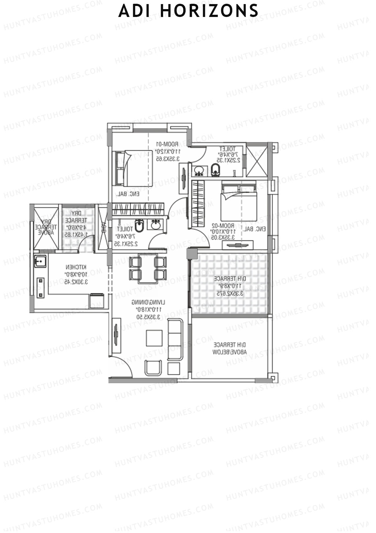 Adi Horizons Wing F Unit 2 Floor Plan