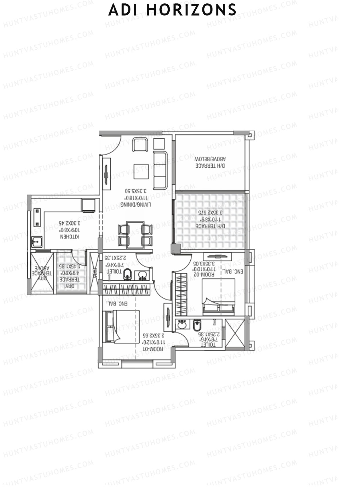 Adi Horizons Wing F Unit 3 Floor Plan
