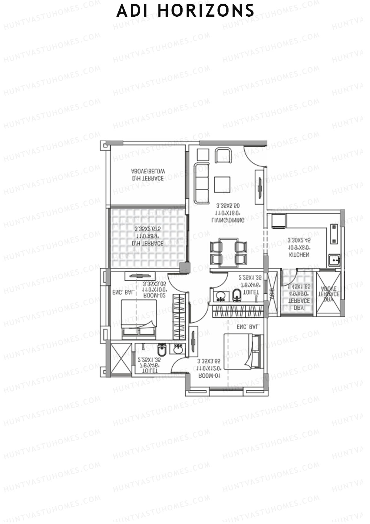 Adi Horizons Wing F Unit 4 Floor Plan