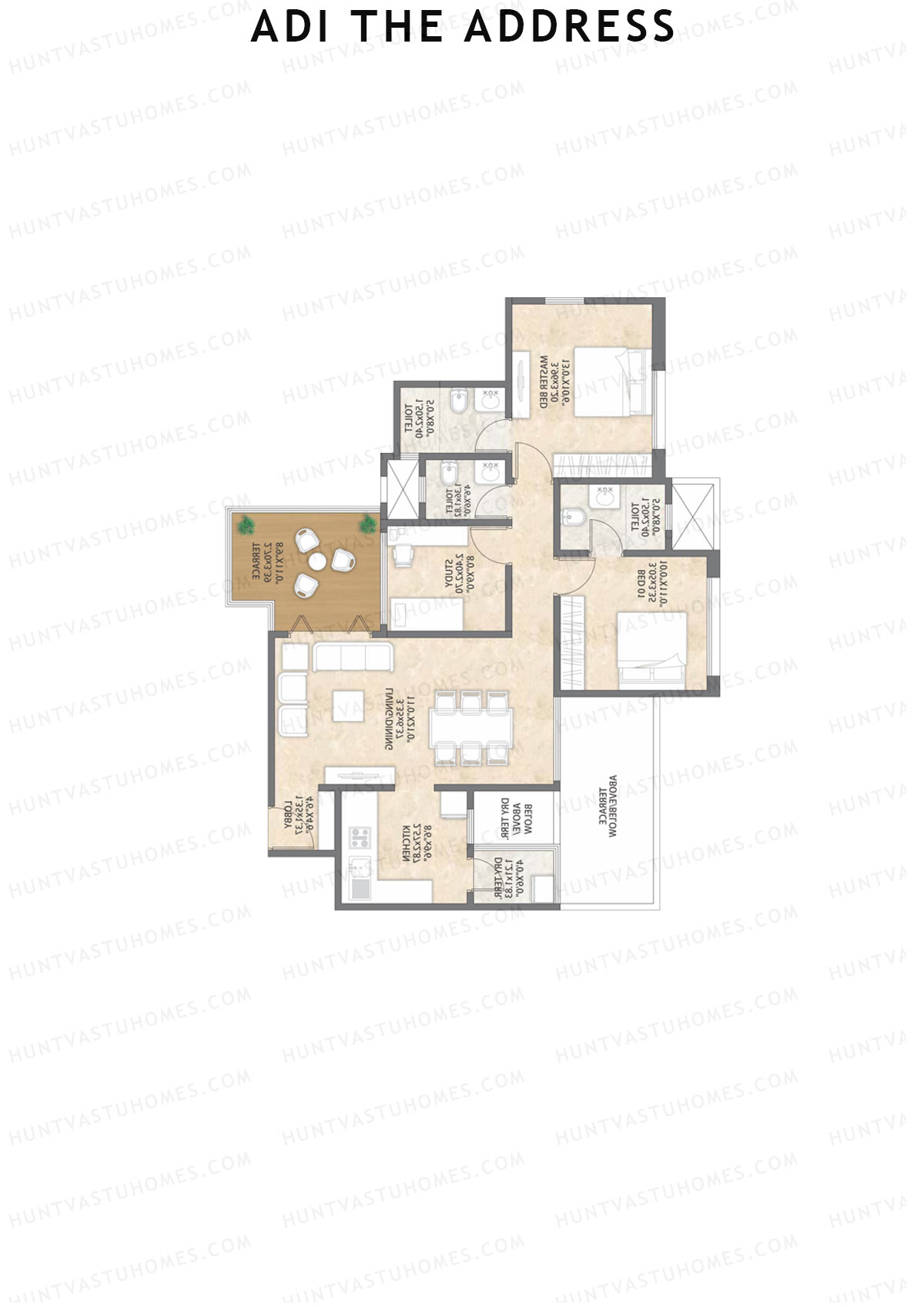 Adi The Address Tower A Unit 1  Floor Plan