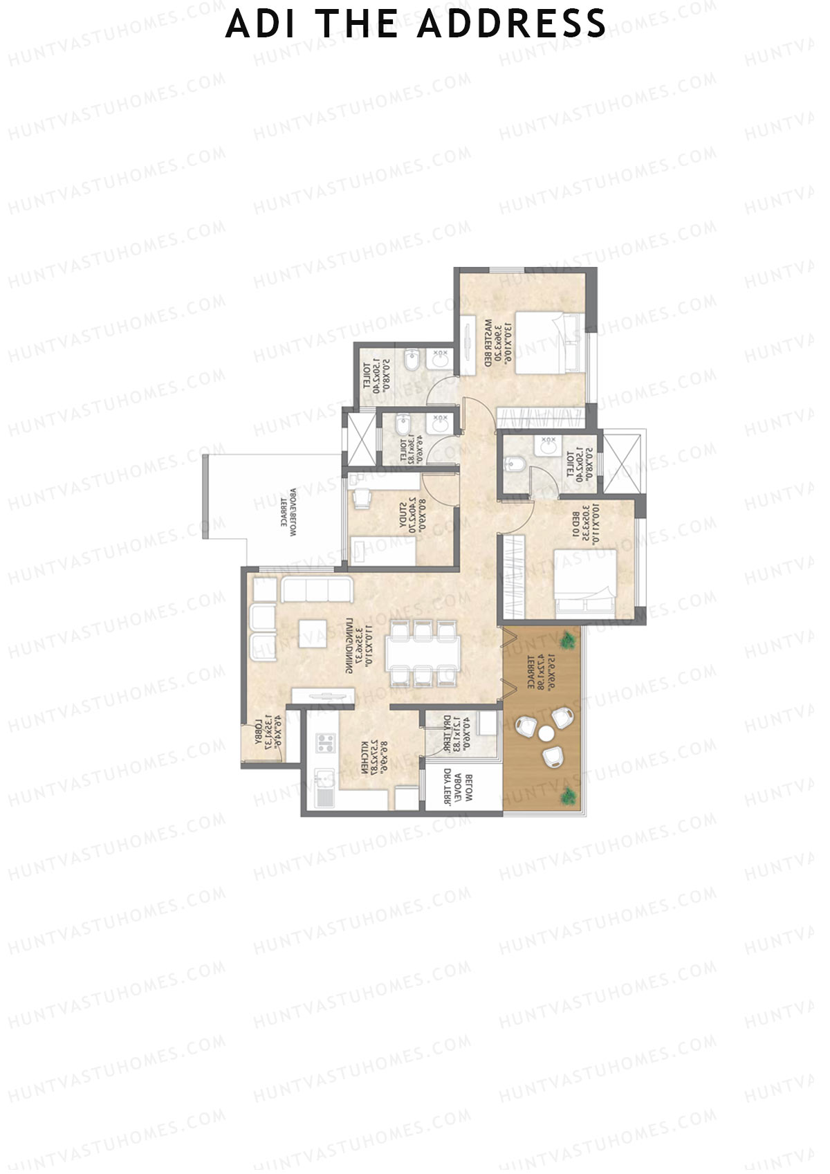 Adi The Address Tower A Unit 1  Floor Plan