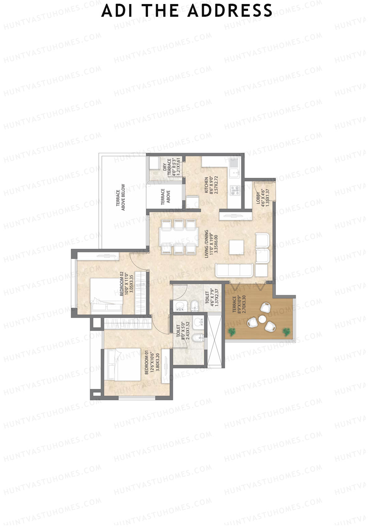 Adi The Address Tower A Unit 4  Floor Plan