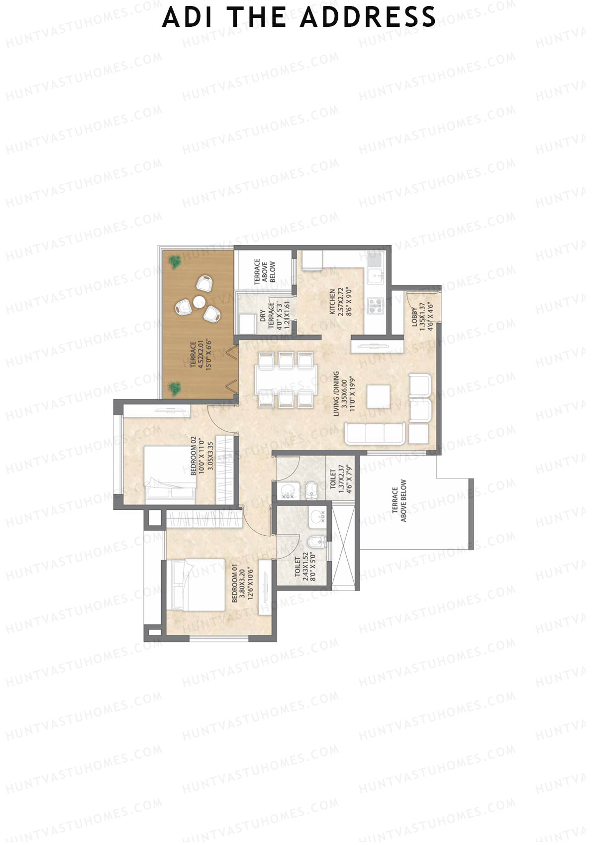 Adi The Address Tower B Unit 4  Floor Plan