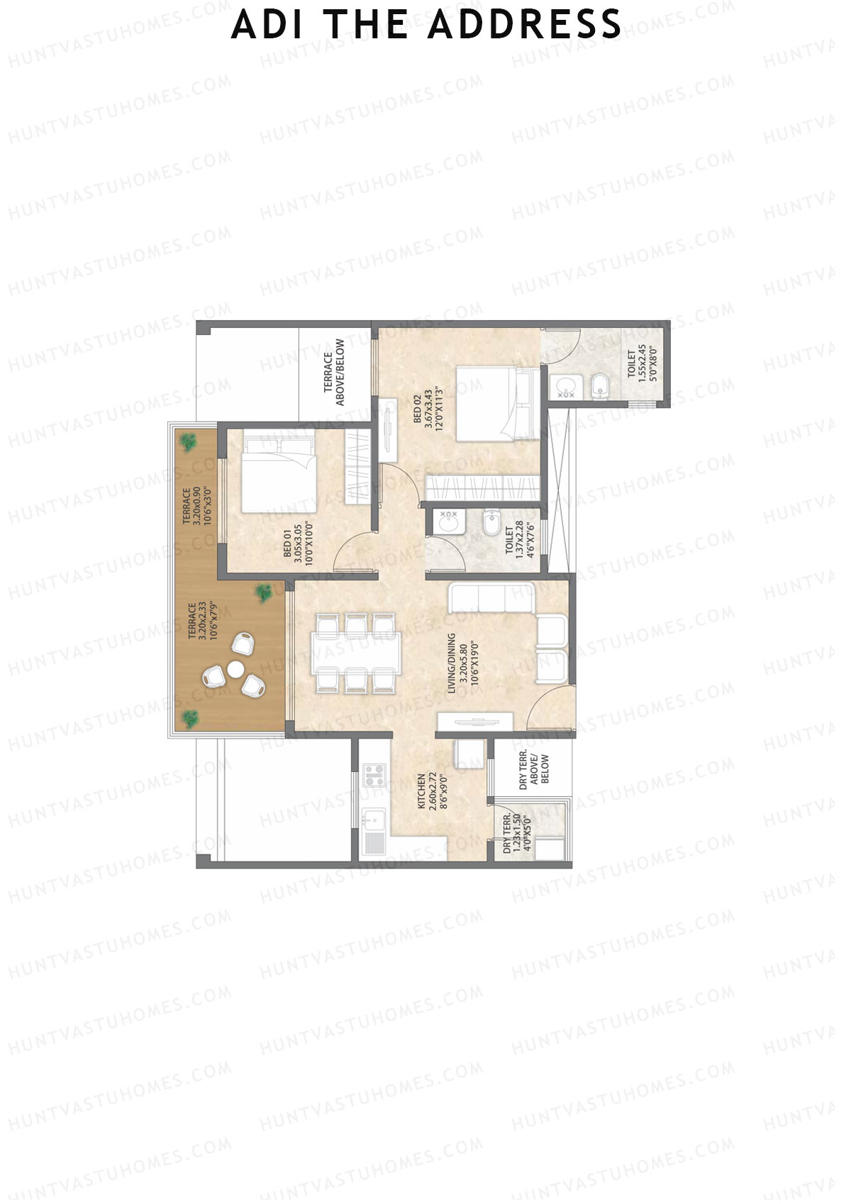 Adi The Address Tower B Unit 5 1 Floor Plan